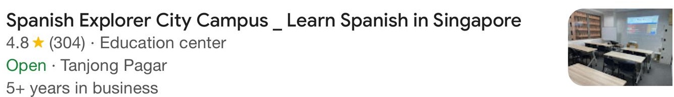 Spanish Explorer Google reviews, 4.8 stars, 304 reviews