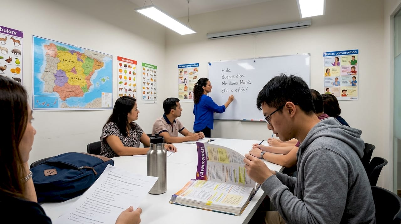 Spanish class session in Singapore school